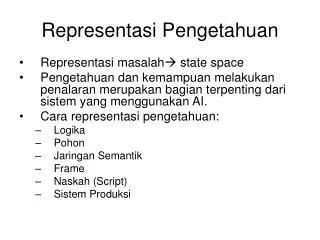 representasi pengetahuan