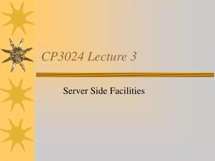 cp3024 lecture 3