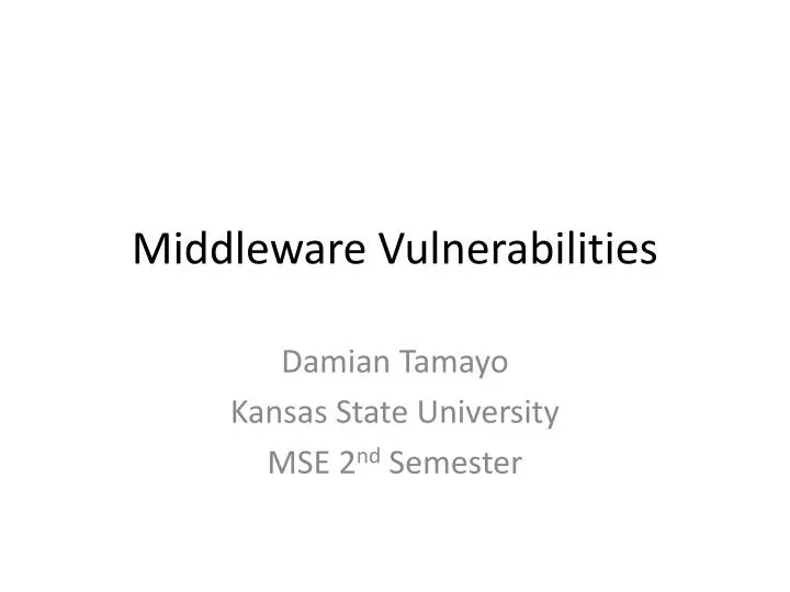 middleware vulnerabilities
