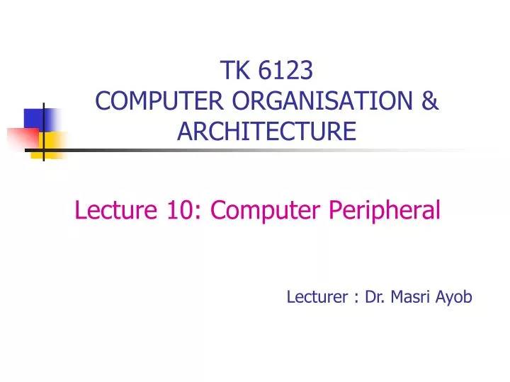 tk 6123 computer organisation architecture