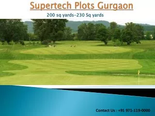 Invest in Supertech Plots Sector 2 Gurgaon