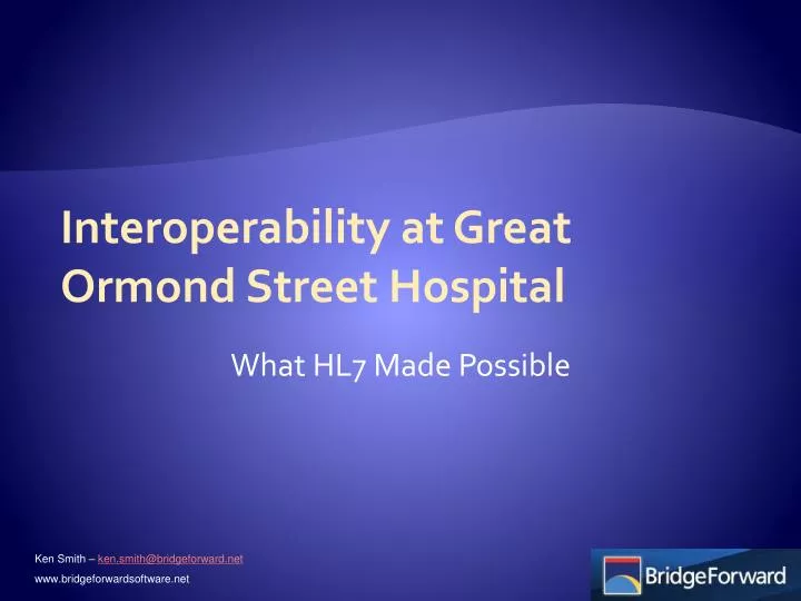 interoperability at great ormond street hospital