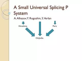A Small Universal Splicing P System