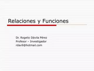 relaciones y funciones