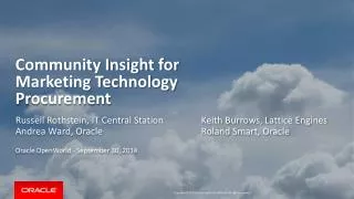 Community Insight for Marketing Technology Procurement