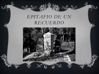 epitafio de un recuerdo