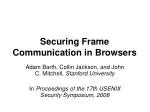 Securing Frame Communication in Browsers - slide 1