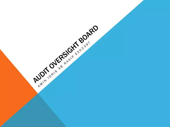 audit oversight board