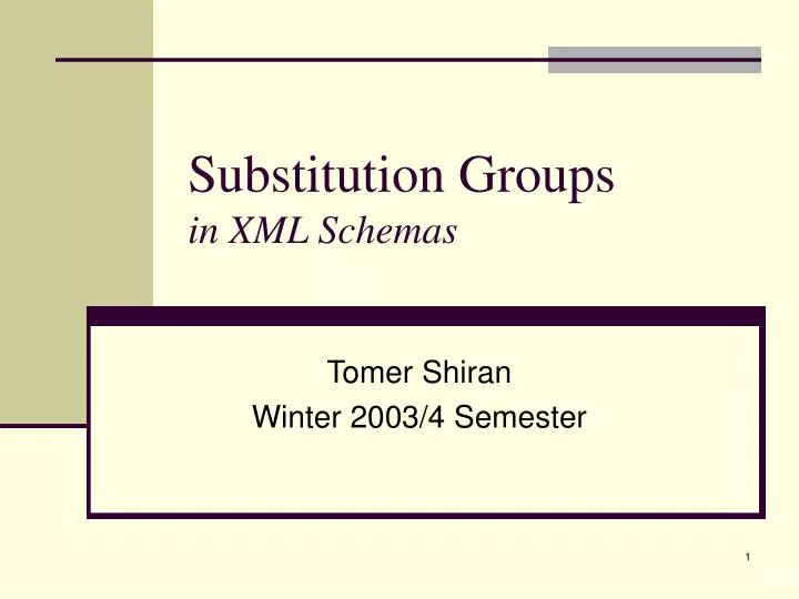 substitution groups in xml schemas
