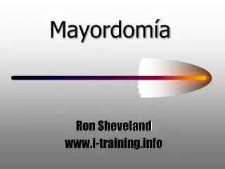 mayordom a