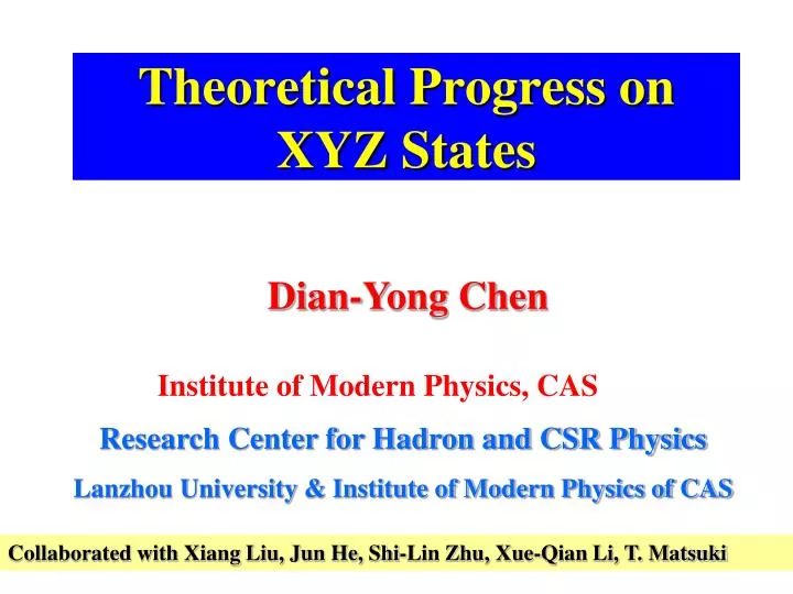 theoretical progress on xyz states