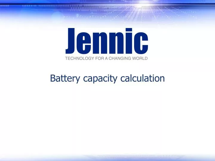 battery capacity calculation