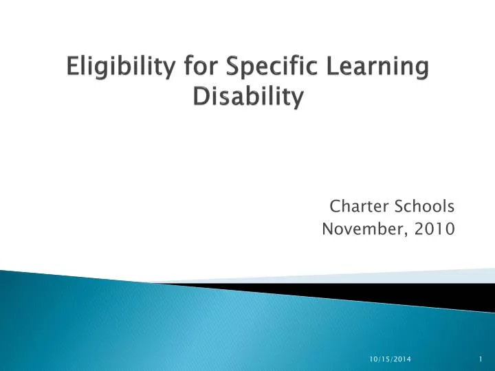 eligibility for specific learning disability