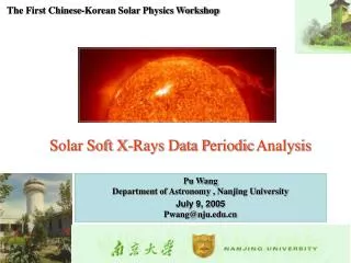 Solar Soft X-Rays Data P eriodic Analysis