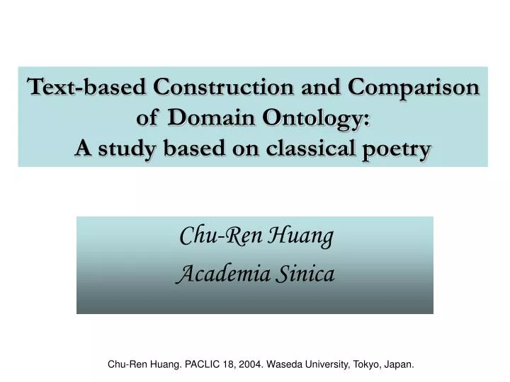 text based construction and comparison of domain ontology a study based on classical poetry