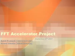 FFT Accelerator Project