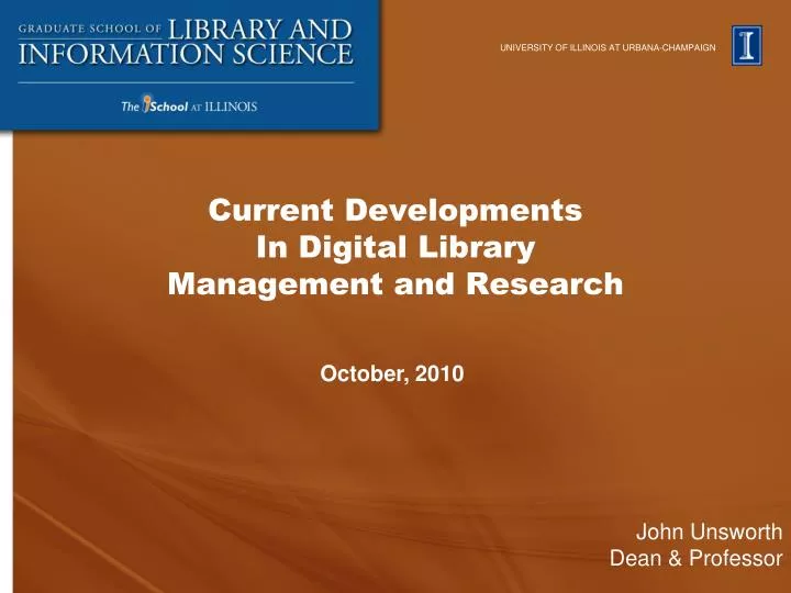 current developments in digital library management and research