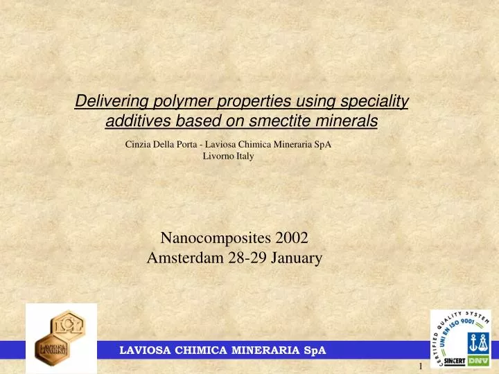 delivering polymer properties using speciality additives based on smectite minerals