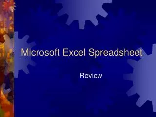 Microsoft Excel Spreadsheet