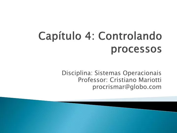 cap tulo 4 controlando processos