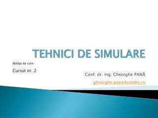 tehnici de simulare