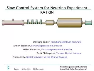 Slow Control System for Neutrino Experiment KATRIN