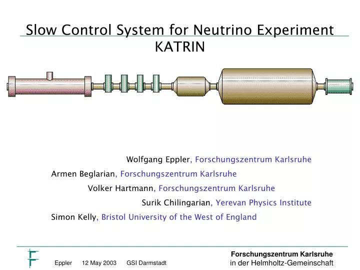 slow control system for neutrino experiment katrin