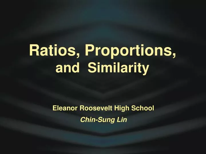 ratios proportions and similarity