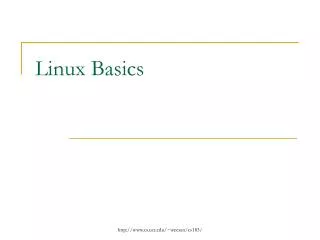 Linux Basics
