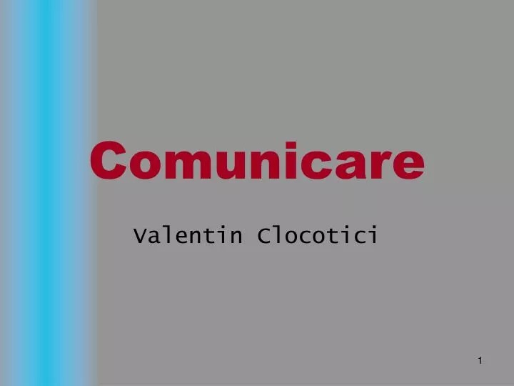 comunicare