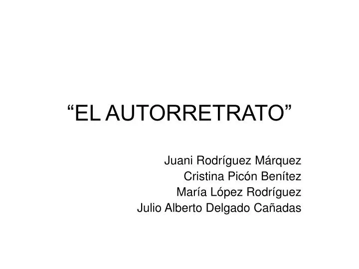 el autorretrato