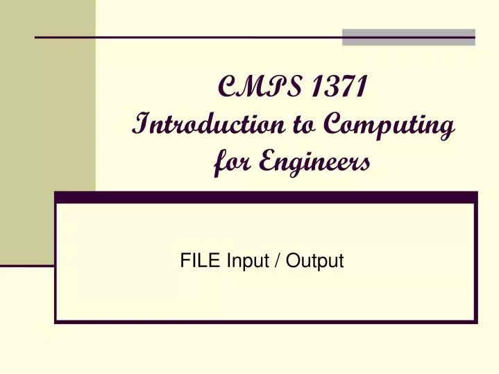 file input output