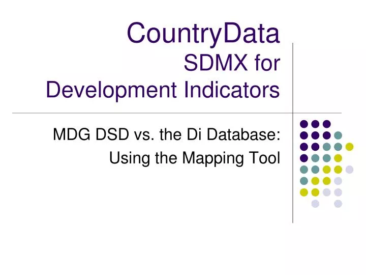 countrydata sdmx for development indicators