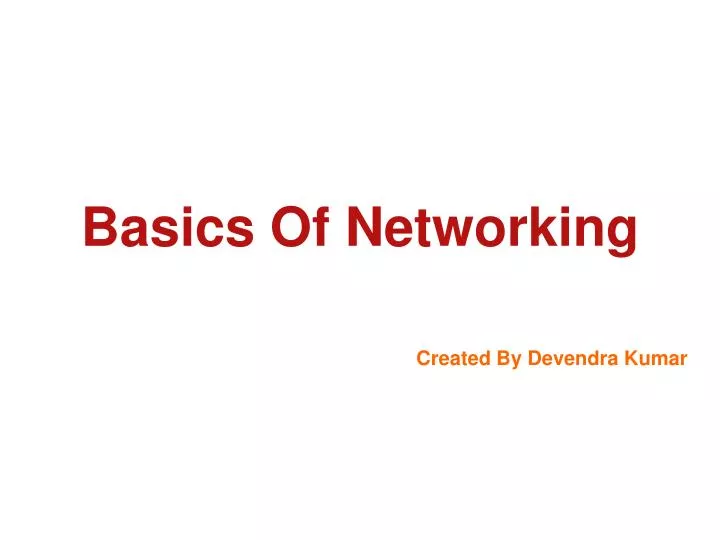 basics of networking