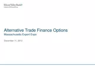 Alternative Trade Finance Options