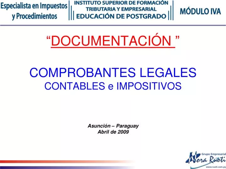 documentaci n comprobantes legales contables e impositivos asunci n paraguay abril de 2009