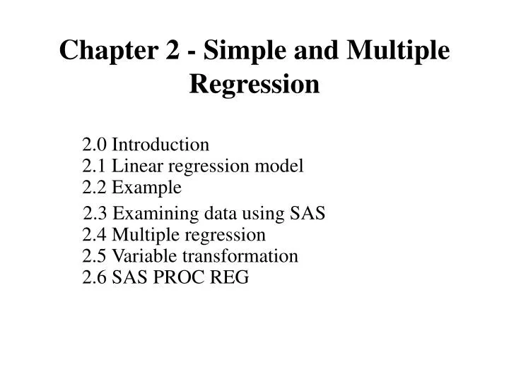 chapter 2 simple and multiple regression