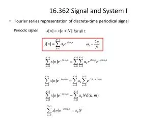 Fourier series representation of discrete-time periodical signal