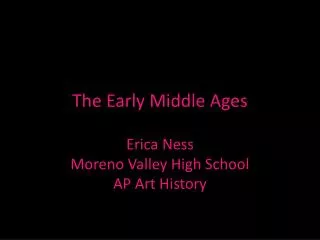 The Early Middle Ages