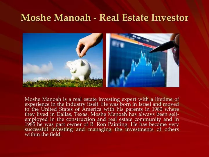 moshe manoah real estate investor