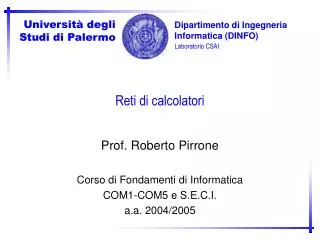 reti di calcolatori