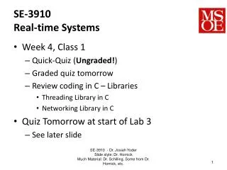 SE-3910 Real-time Systems