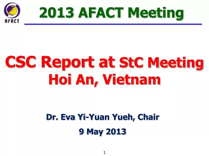 csc report at stc meeting hoi an vietnam