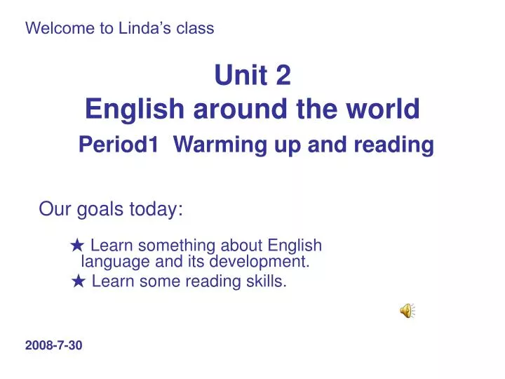 unit 2 english around the world period1 warming up and reading