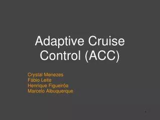 adaptive cruise control acc
