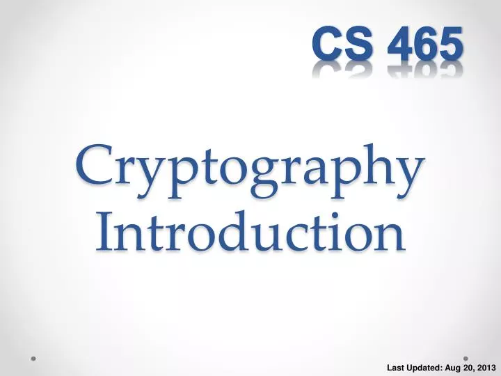 cryptography introduction