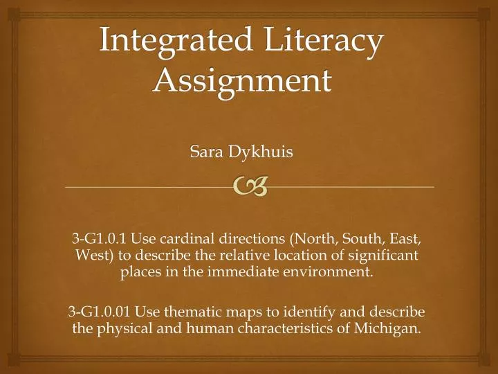 integrated literacy assignment sara dykhuis