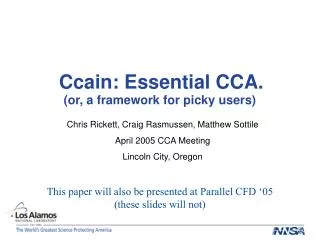 Ccain: Essential CCA.