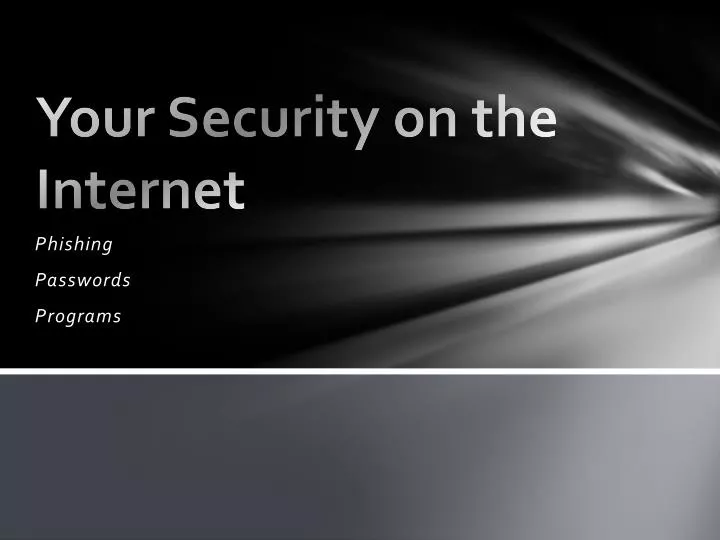 your security on the internet