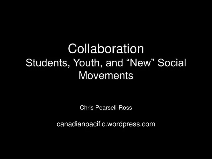 collaboration students youth and new social movements